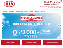 Tablet Screenshot of portcitykia.com